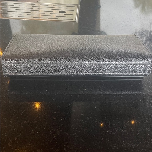 Yves Saint Laurent Silver Logo Black Clutch - Picture 4 of 6